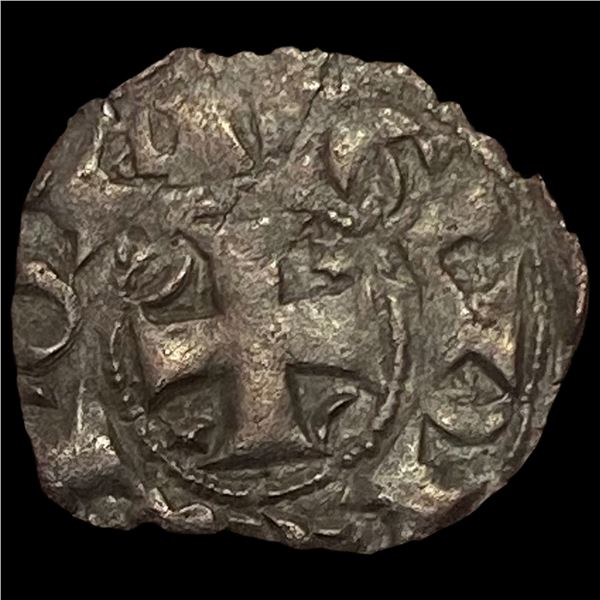 1261-1325 Portugal Crusades Dinis I Silver Dinero NEARLY UNCIRCULATED