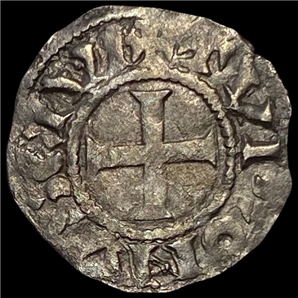 1150-1200 AD France Abbey of St.Martin Silver Denier NEARLY UNCIRCULATED