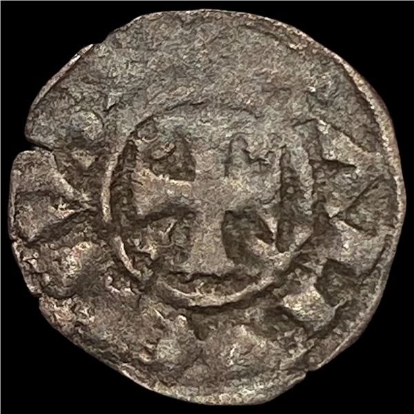 1248-1279 Portugal Alfonso III Silver Denero NEARLY UNCIRCULATED