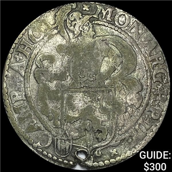 1500s-1600s Netherlands Silver Lion Dollar NEARLY UNCIRCULATED