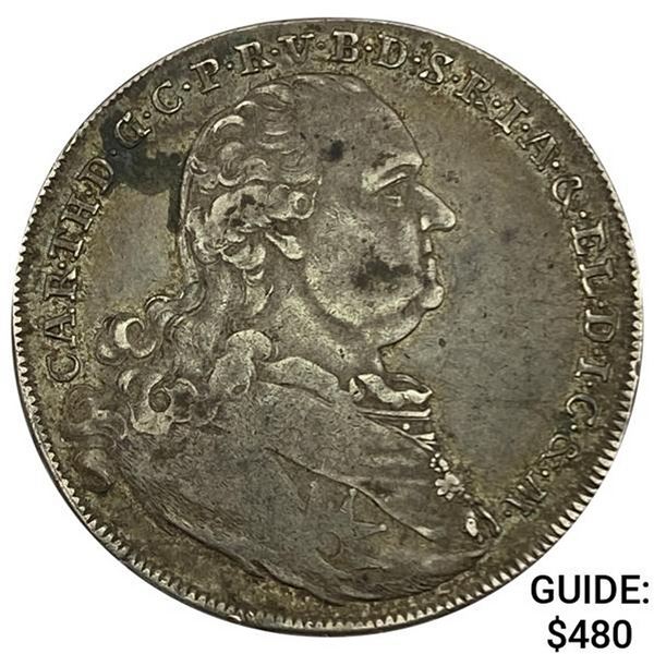 1795 Bavaria Silver Thaler CLOSELY UNCIRCULATED
