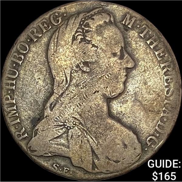 1780 Austria Silver Thaler-Maria Theresa NEARLY UNCIRCULATED