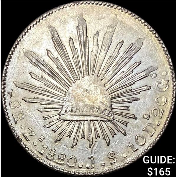 1880Zs JS Mexico Silver 8 Reales CLOSELY UNCIRCULATED