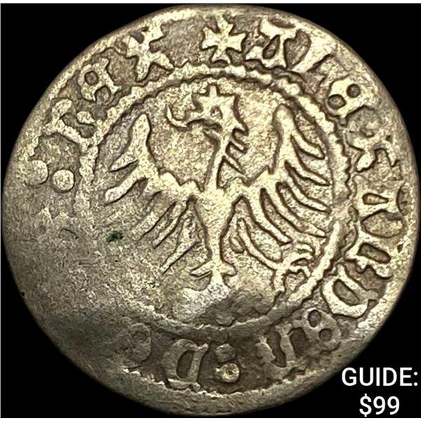 1501-1506 Poland Silver 1/2 Groschen NEARLY UNCIRCULATED