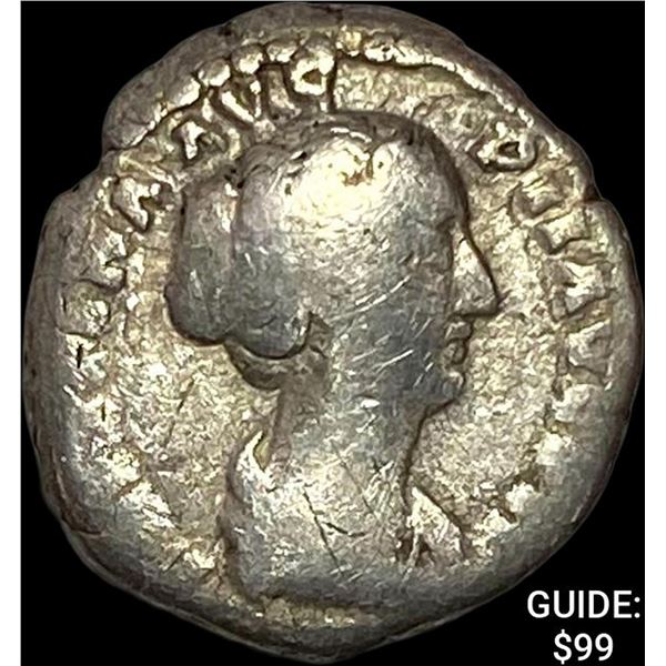 Roman Faustina Jr. 147-176 AD Silver Denarius ABOUT UNCIRCULATED