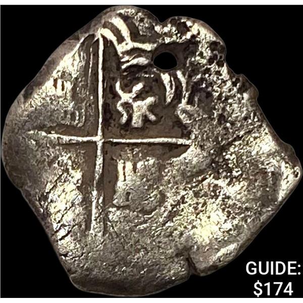 1500s-1600s Spanish Colonial Silver Cob NEARLY UNCIRCULATED