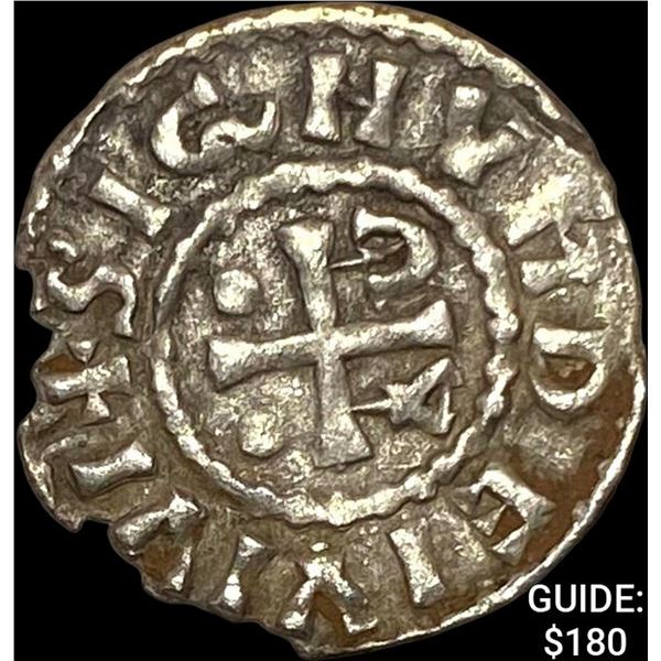 1015-1036 Crusades French Silver Denier CLOSELY UNCIRCULATED
