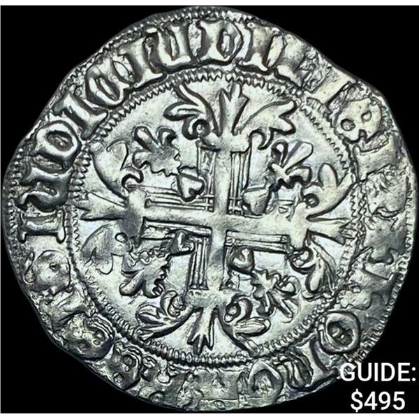 1309-43 Naples Silver Gigliato-Robert II CHOICE AU