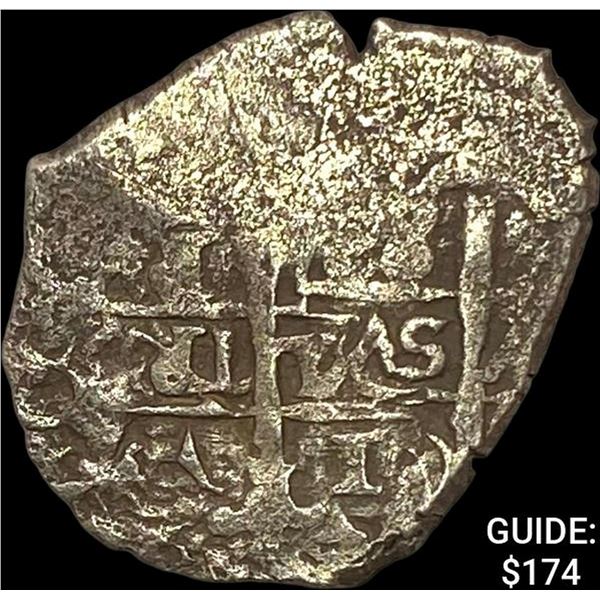 1500s-1600s Spanish Silver 1 Reales Cob NEARLY UNCIRCULATED