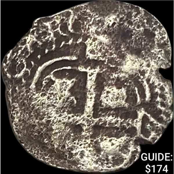 1500s-1600s Spanish Silver 1 Reales Cob NEARLY UNCIRCULATED