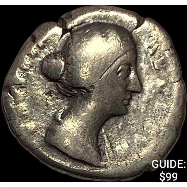 Roman Faustina Jr. 147-176 AD Silver Denarius ABOUT UNCIRCULATED