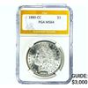 Image 1 : 1880-CC Morgan Silver Dollar PGA MS64