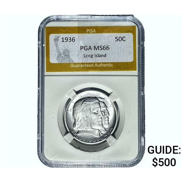 1936 Long Island Half Dollar PGA MS66