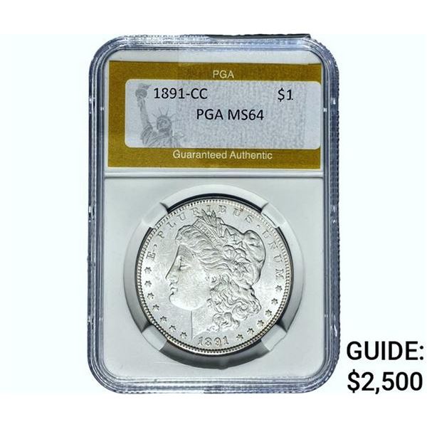 1891-CC Morgan Silver Dollar PGA MS64