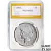 Image 1 : 1921 Silver Peace Dollar PGA MS65