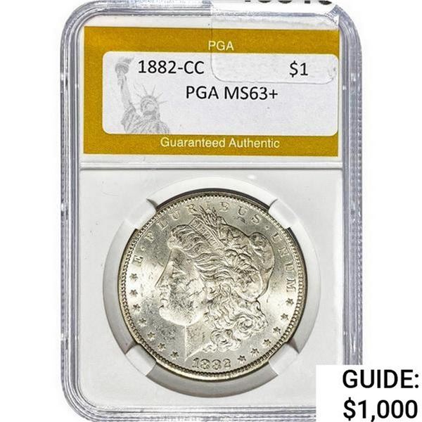 1882-CC Morgan Silver Dollar PGA MS63+