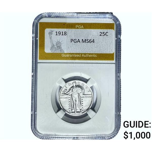 1918 Standing Liberty Quarter PGA MS64