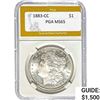 Image 1 : 1883-CC Morgan Silver Dollar PGA MS65