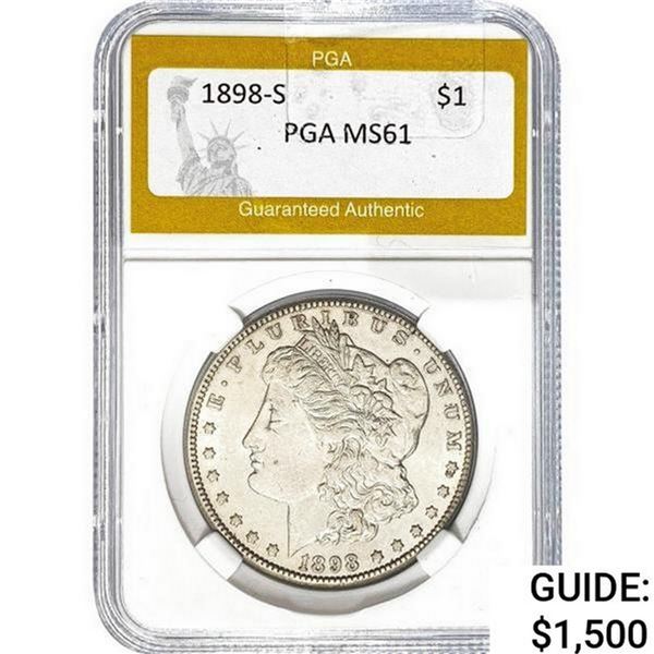 1898-S Morgan Silver Dollar PGA MS61