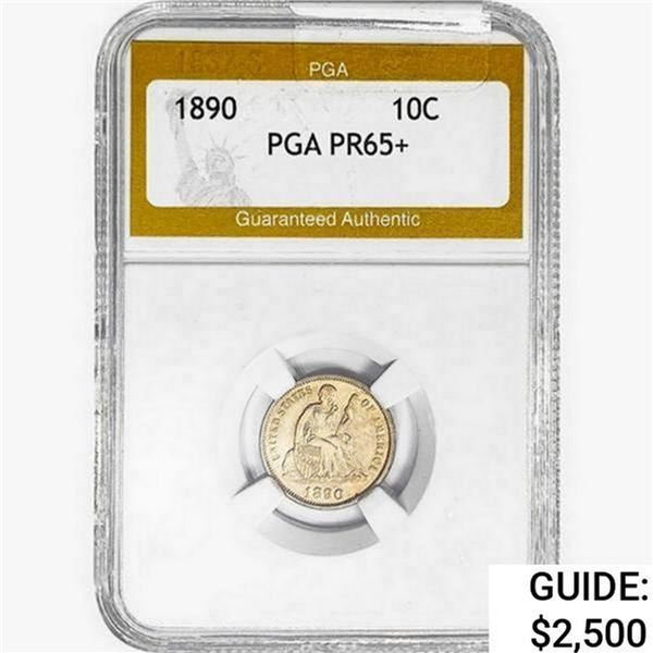 1890 Seated Liberty Dime PGA PR65+