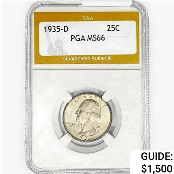 1935-D Washington Silver Quarter PGA MS66