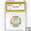 Image 1 : 1935-D Washington Silver Quarter PGA MS66