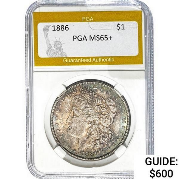 1886 Morgan Silver Dollar PGA MS65+