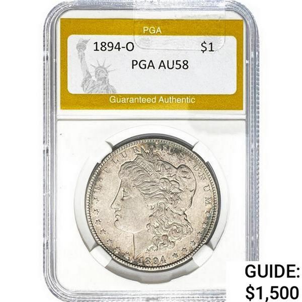 1894-O Morgan Silver Dollar PGA AU58