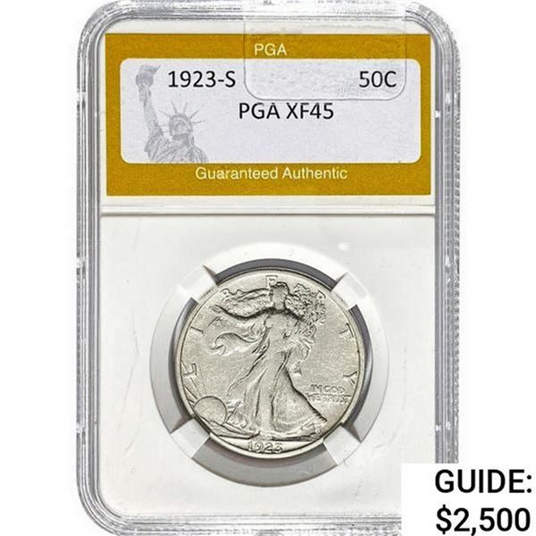 1923-S Walking Liberty Half Dollar PGA XF45
