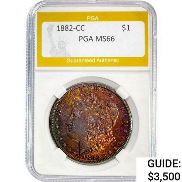 1882-CC Morgan Silver Dollar PGA MS66