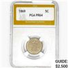 Image 1 : 1869 Shield Nickel PGA PR64
