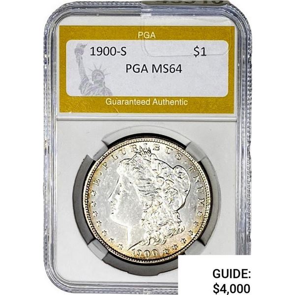 1900-S Morgan Silver Dollar PGA MS64