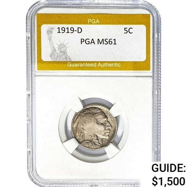 1919-D Barber Nickel PGA MS61
