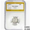 1873 ARROWS Seated Liberty Dime PGA MS63
