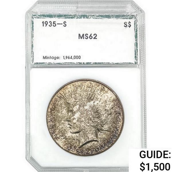 1935-S Silver Peace Dollar PGA MS62
