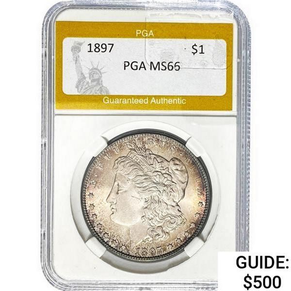 1897 Morgan Silver Dollar PGA MS65