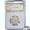 Image 1 : 1856 Seated Liberty Quarter PGA MS60