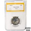 Image 1 : 1854 Seated Liberty Quarter PGA XF45