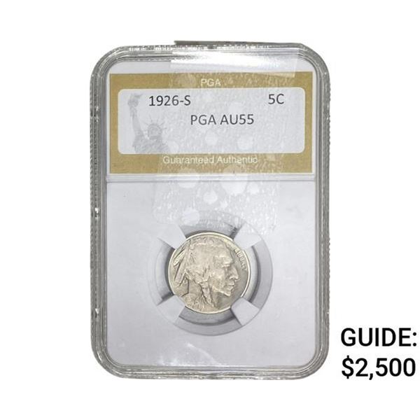 1926-S Buffalo Nickel PGA AU55