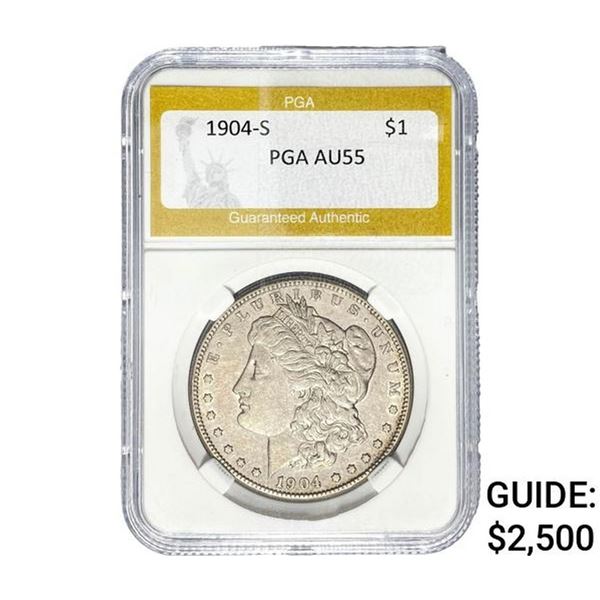 1904-S Morgan Silver Dollar PGA AU55