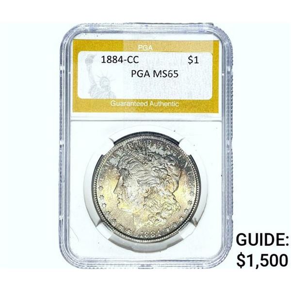 1884-CC Morgan Silver Dollar PGA MS65
