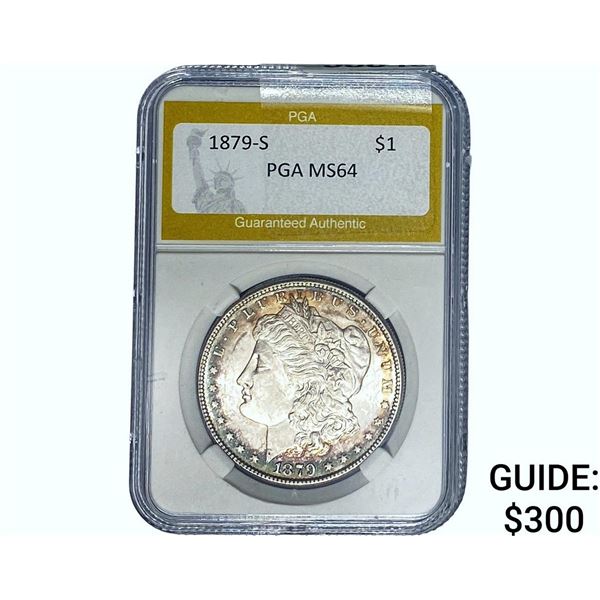 1879-S Morgan Silver Dollar PGA MS64