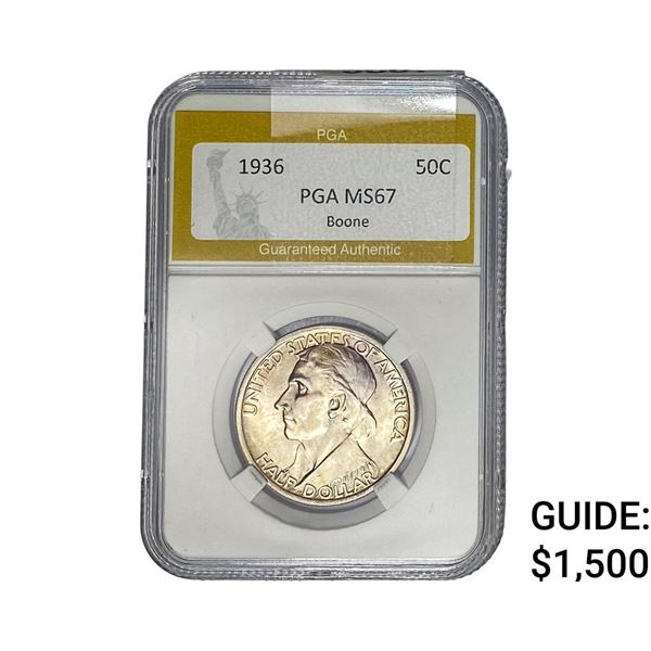 1936 Boone Half Dollar PGA MS67
