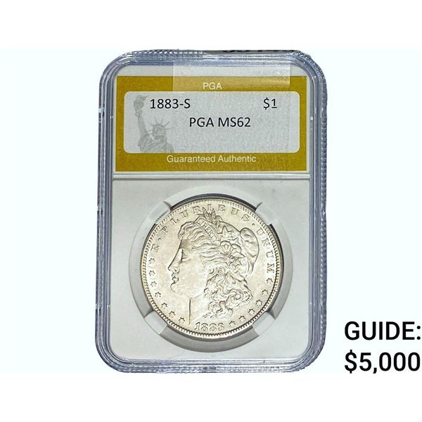 1883-S Morgan Silver Dollar PGA MS62