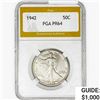 Image 1 : 1942 Walking Liberty Half Dollar PGA PR64