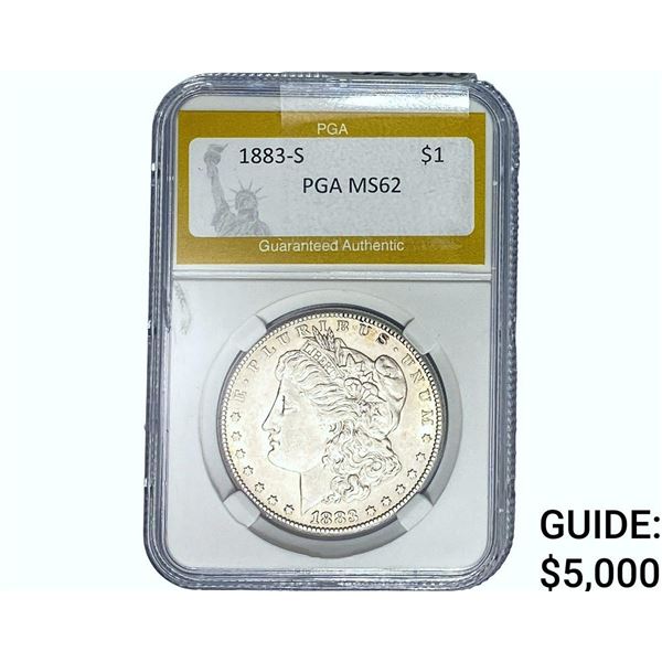 1883-S Morgan Silver Dollar PGA MS62