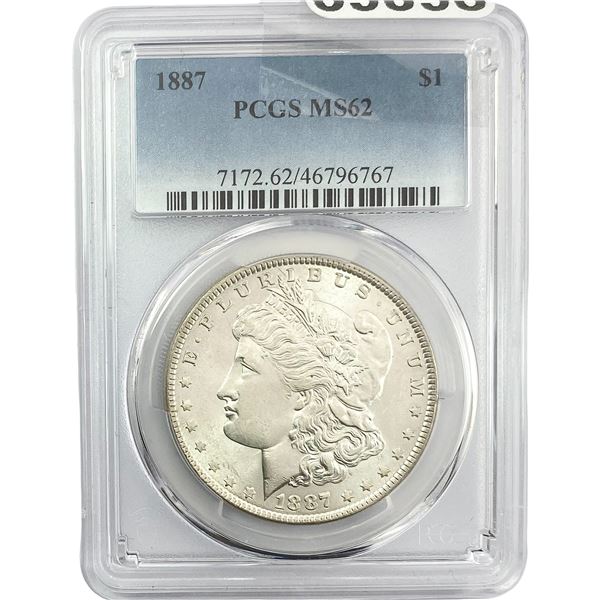 1887 Morgan Silver Dollar PCGS MS62