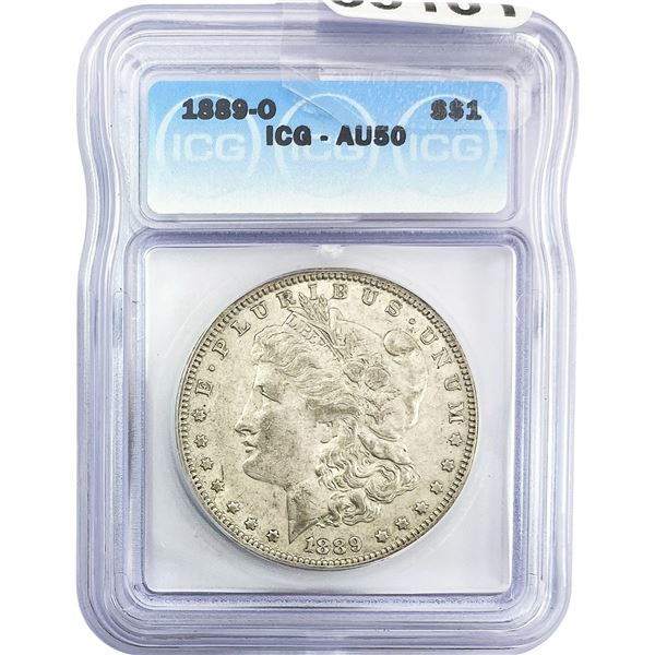 1889-O Morgan Silver Dollar ICG AU50