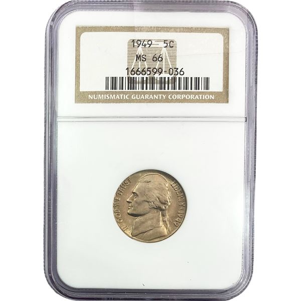 1949 Buffalo Nickel NGC MS66
