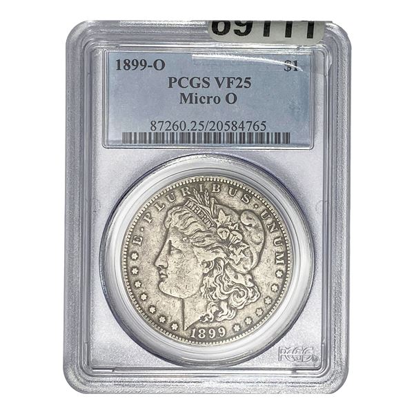 1889-O Morgan Silver Dollar PCGS VF25 Micro O